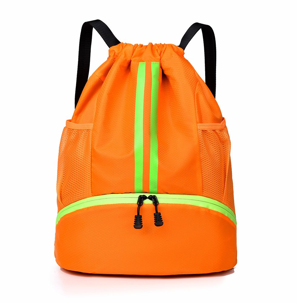 [Mochila Esportiva de Yoga e Fitness] Mochila Esportiva com Cordão de Grande Capacidade - Bolsa de Basquete e Futebol para Esportes ao Ar Livre