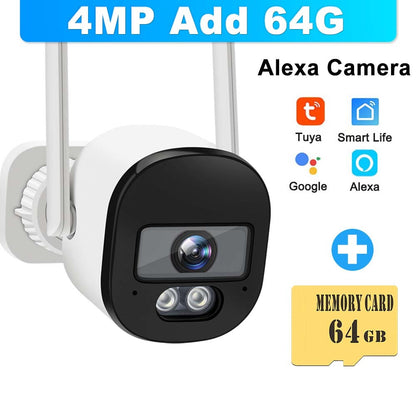 4MP Tuya Bullet Camera 2.4G/5G WiFi Surveillance Camera Outdoor Security Protection Mini CCTV Cam SmartLife Video Cameras Alexa
