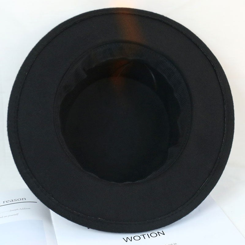 Winter Spring Imitation Woolen Women Hat Ladies Fedoras Top Jazz Round Cap Female Bow Ribbon Bowler Hats