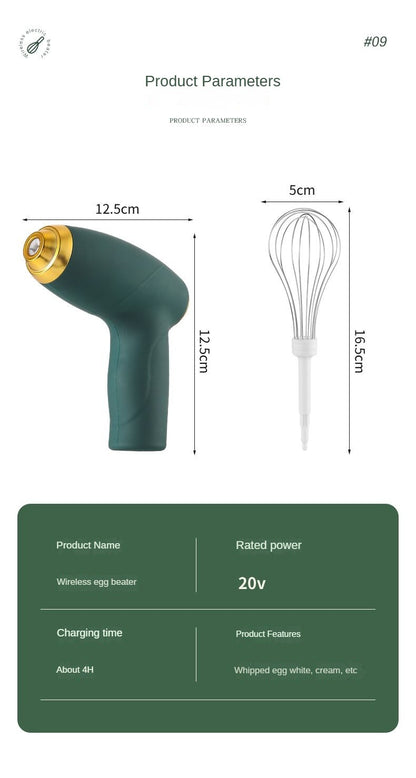 Batedor elétrico de ovos, batedor de leite, máquina portátil para cremes de bolo e geleia, máquina de café e bebidas, misturador de cozinha e doméstico