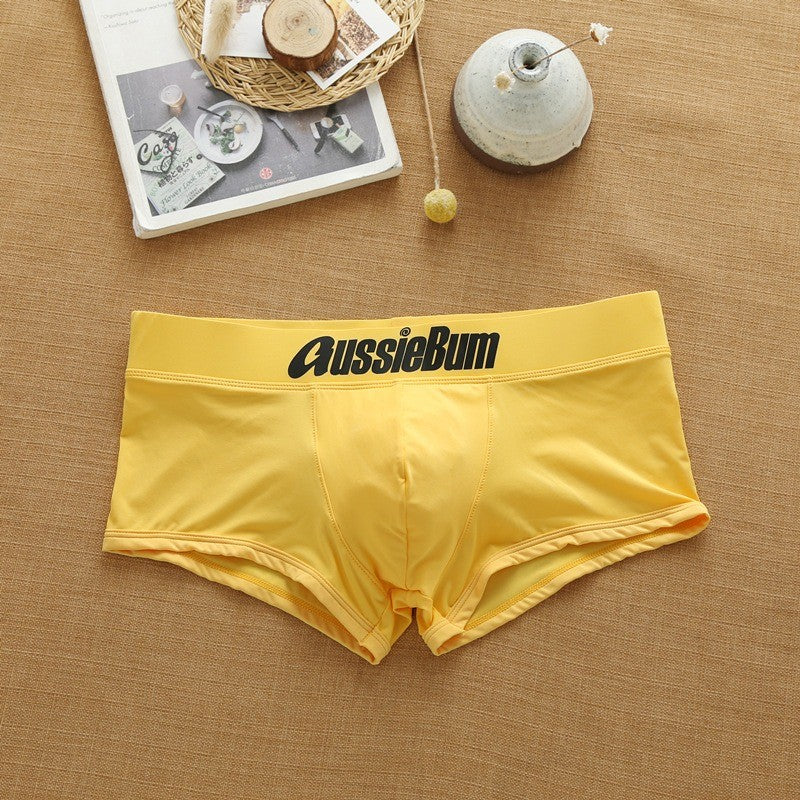 Men's simple underwear milk silk comfortable sports boxers AUSSIEBUM-M218