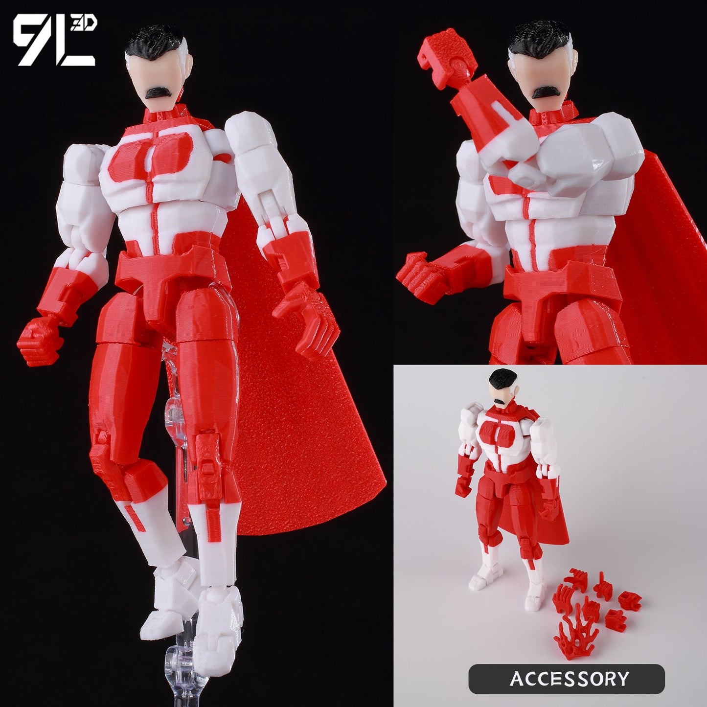 9L3D Superman Menino Invencível Batman Boneco Articulado LUCKY13 Multiarticulado Poseable T13 Titan13 Herói Modelo Dummy13 Brinquedos Colecionáveis