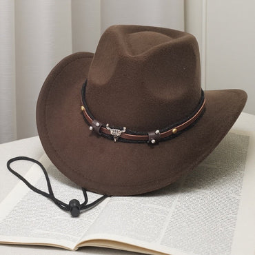 Rivet Hat Outdoor Felt Hat Western Hat Windproof For Windy Conditions Horseback Riding Western Events