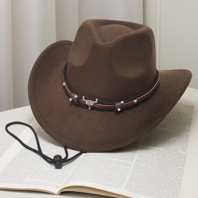 Rivet Hat Outdoor Felt Hat Western Hat Windproof For Windy Conditions Horseback Riding Western Events