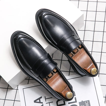 High Quality Casual Business Shoes Men Leather Loafers Classic Men's Dress Shoes Formal Office Leather Brogues Shoes Male