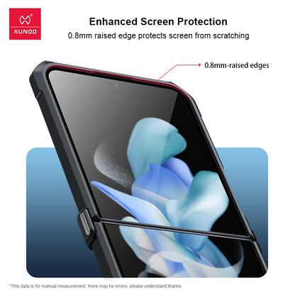 Xundd para Samsung Galaxy Z Flip 7 5 Z Flip 6 7 Capa 5G Airbag à prova de choque Acrílico+TPU+Capa Traseira de Vidro para Flip5 z?? 5 7 ???