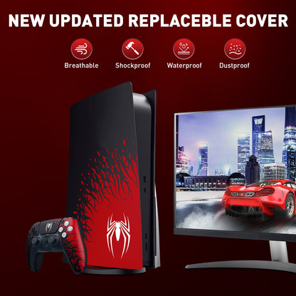 PS5 Updated Replacement Hard Faceplate Cover Front Back Shell For Playstation 5 Disc /Digital Edition Console DIY Custom Limited