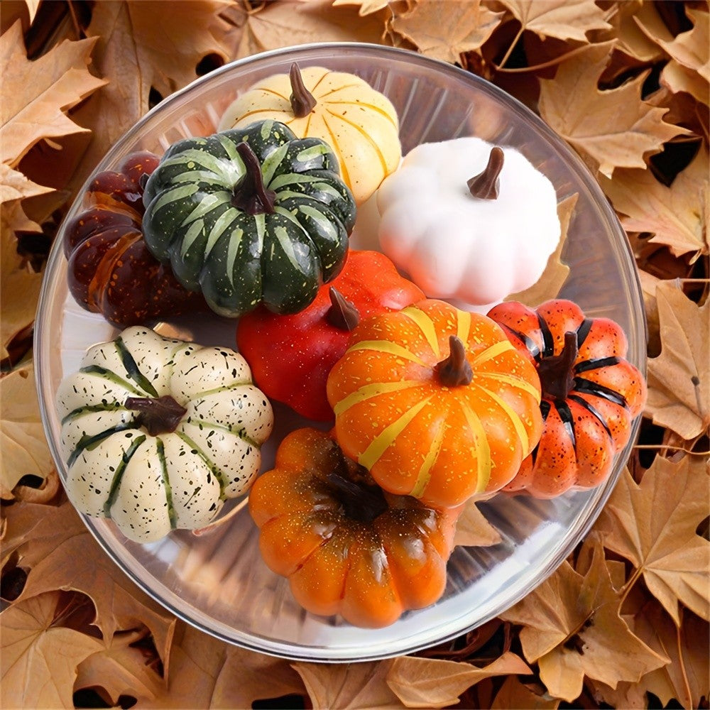 9pcs Random Mixed Mini Artificial Halloween Pumpkin Decor Simulation Vegetable DIY Craft  Home Party Decoration Prop
