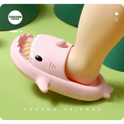 Children Slippers Cartoon Shark Sandals Summer Boys Girls Baby Kids Shoes Soft Sole Anti-Slip