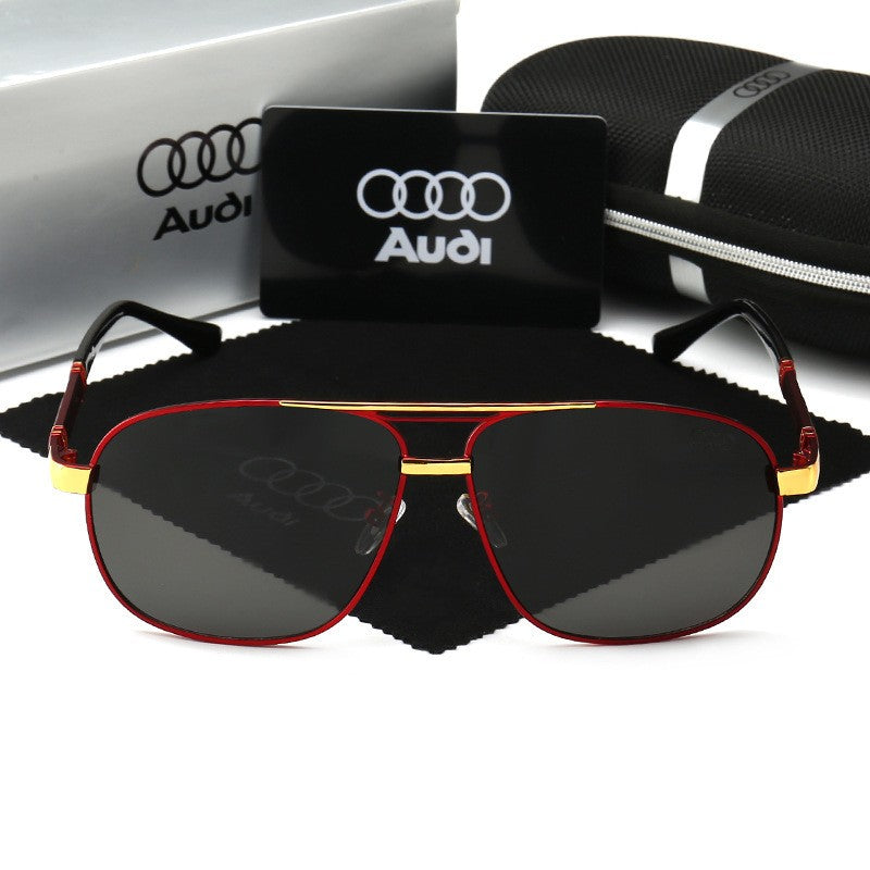 Óculos de Sol Audi Polarizados UV400 para Dirigir Masculino/Feminino Armação Quadrada Atacado Presente para Entusiastas de Automóveis