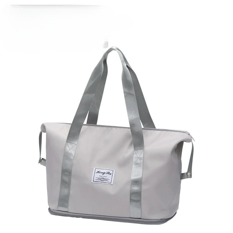 Travel Fitness Waterproof Foldable Luggage Handbag Outdoor Luggage Storage Bag Dry Wet Separation Fitness Bag Handbag