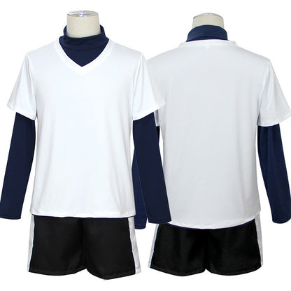 ?Wetrose?In Stock Killua Zoldyck Cosplay Costume Hunter × X Hantaa Kirua Zaoldyeck T Shirt Full Set Wig Halloween Xmas New
