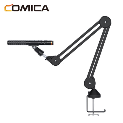 Comica VM30 2.4G Microfone Shotgun Sem Fio Supercardioide Microfone On-camera com Controle de Ganho para Câmera, Smartphone, Computador