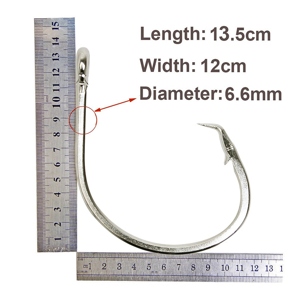 Anzol Easy Catch tamanho 28/0 de Aço Inox para Pesca Grande Forte Grosso Peixe Grande Atum