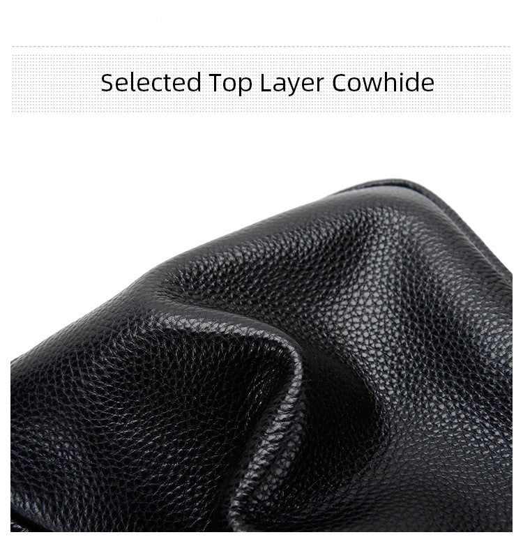 Famous Brand Small Men's Bag Genuine Leather Men Shoulder Bag Messenger Bag Fashion Business Man Crossbody Bag Cowhide Briefcase