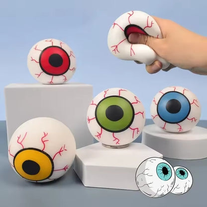 Halloween Horror Eyeball Squishy Toys - Soft Plastic Stress Balls, Novelty Fidget Gadgets, Perfect Party Favors, Gag Gifts