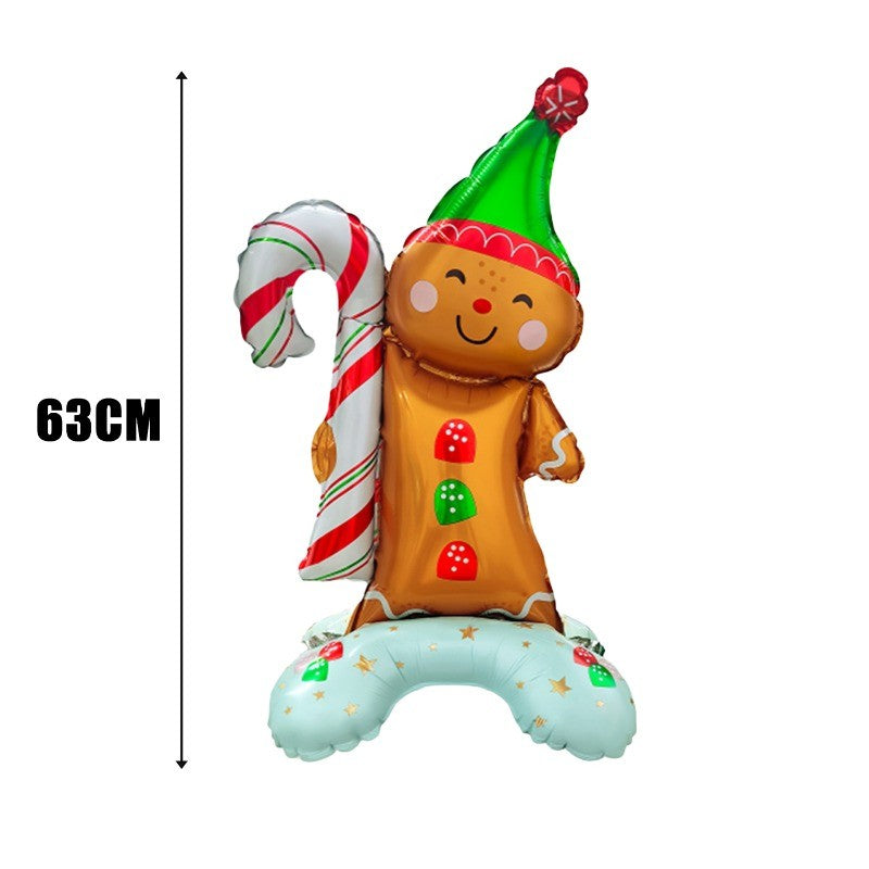 Large Christmas Standing Balloons Christmas Aluminum Film Balloon Santa Claus Snowman Balloon for New Year Xmas Party Home Decor