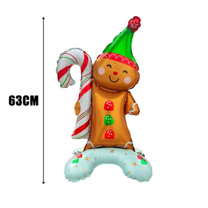 Large Christmas Standing Balloons Christmas Aluminum Film Balloon Santa Claus Snowman Balloon for New Year Xmas Party Home Decor