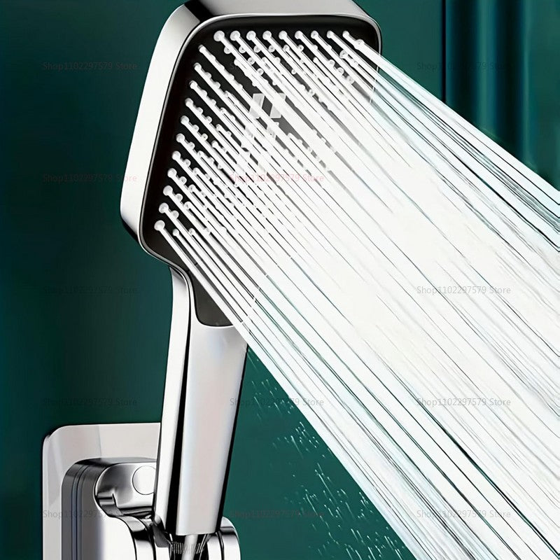 3 Mode Adjustable High Pressure Shower Head Handheld Large Flow Water Saving Pressurized Shower Head Mixer Bathroom Accessories