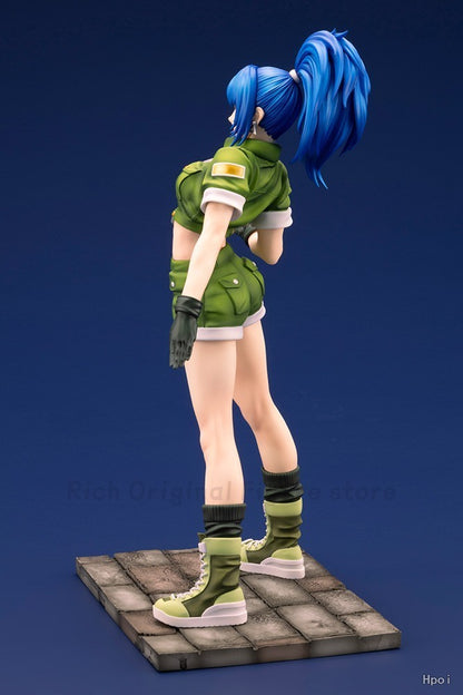 ?Em Stcgk? Original Kotobukiya SNK Série Garota Bonita THE KING OF FIGHTERS '97 Leona Heidern Modelo Estátua Brinquedo