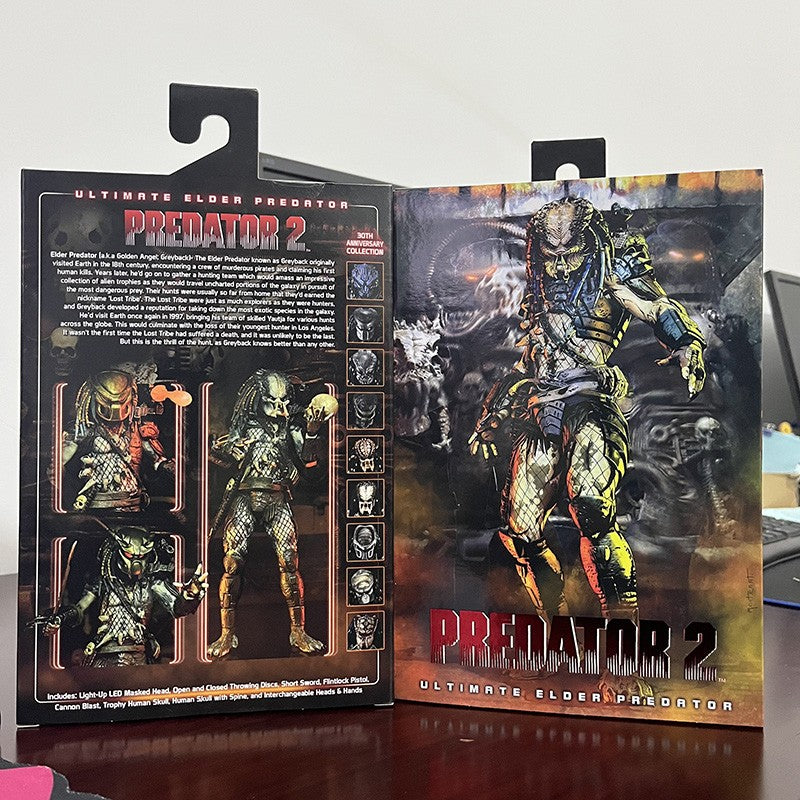 Original NECA Ultimate Elder Predator Action Figure Model Toys Joint Movable Horror Doll Christmas Present For Children