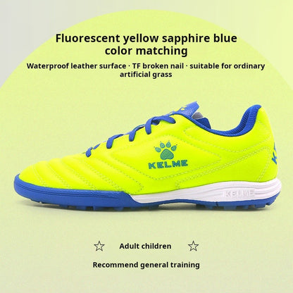 Kelme Tf Broken Nail Football Shoes Adult Youth Non-slip Football Shoes Artificial Grass Five-a-side Game Football Shoes Sports