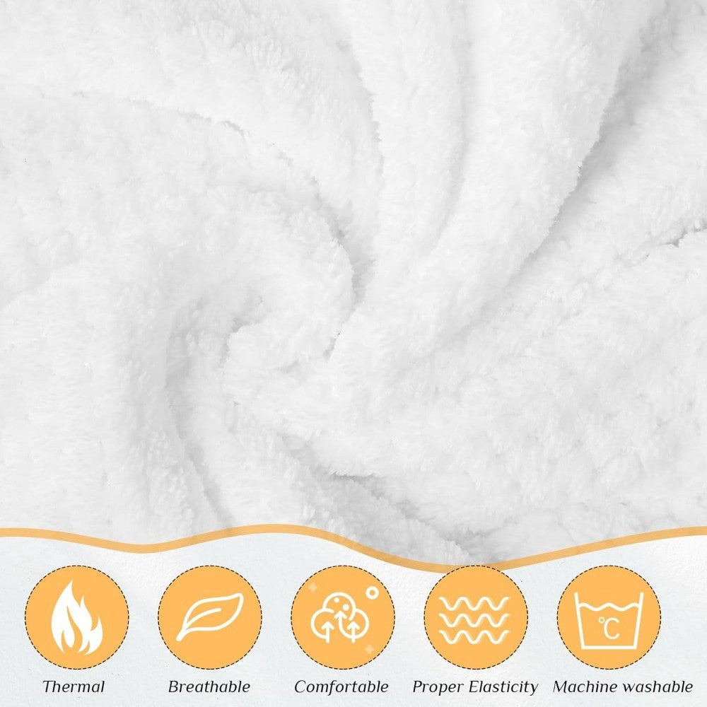 Lightweight Women's Waffle Spa Wraps with Pockets, Adjustable Closure for Bath and Shower Towel Wraps in White