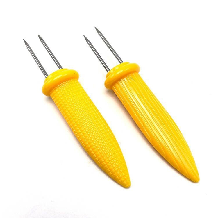 Stainless Steel Corn Fork 12/8Pcs With Box Anti Scalding Barbecue Corn Holders Camping Fruit BBQ Picnic Cooking Tools Outdoor