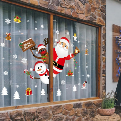2025 Merry Christmas Wall Sticker Window Glass Merry Christmas Decor for Home Living Room Wall Decor 2026 Happy New Year Sticker