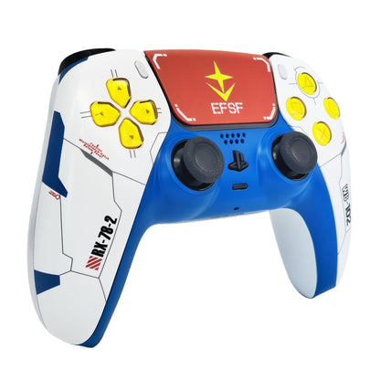 For PS5 Controller Shell, Mecha Style Custom Faceplate Cover with Touchpad for DualSense, Replacement for BDM-10/020/030/040/050