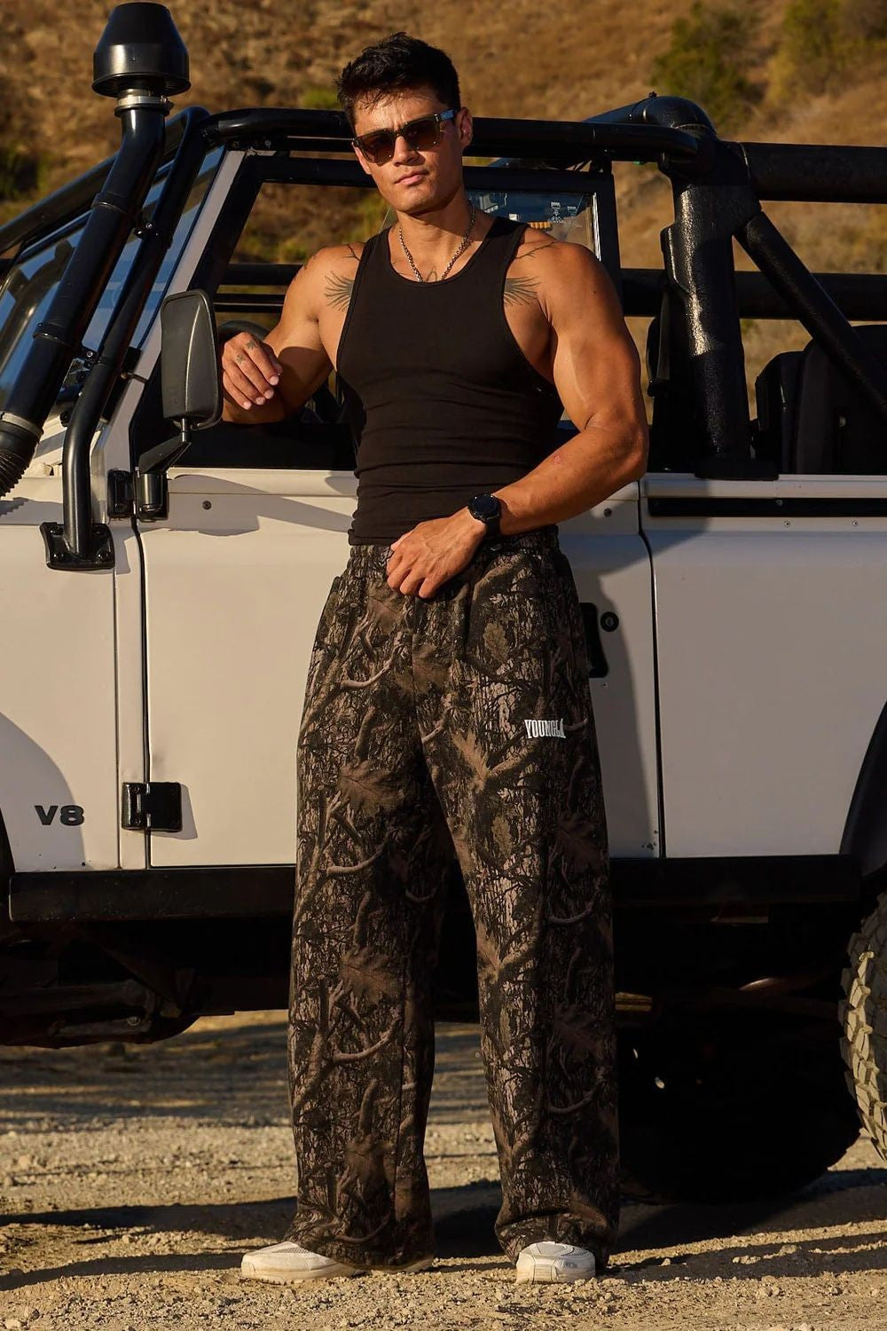 new Young American trendy sweatpants collaboration anime joggers cotton terry print wide-leg casual pants hip-hop street pants