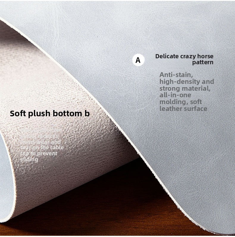 Tapete de Mesa Impermeável PU Mouse Pad Grande Mousepad para Notebook Antiderrapante Tapete de Teclado Tapete de Mouse Protetor de Pulso para Mouse Três Peças