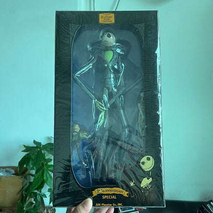 O Pesadelo Antes do Natal Jack Skellington Action Figure 12 Rostos Jack Jack Cadeira Versão Especial Modelo de Brinquedo Presente de Halloween