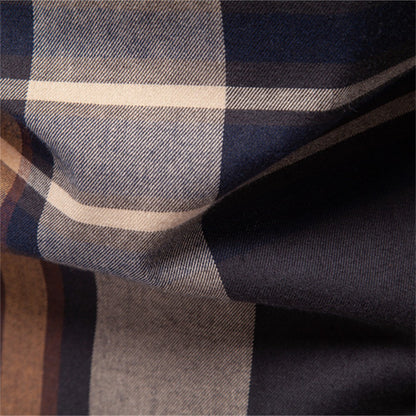 AIOPESON Men's Classic Plaid Shirt 100% Cotton Long Sleeve Autumn Winter Thicken Office Formal Business Executive Shirts