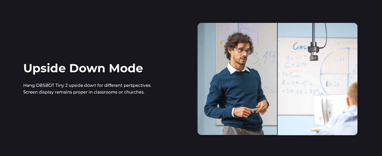 OBSBOT Tiny 2 Webcam 4K Voice Control PTZ, AI Tracking Multi-Mode & Auto Focus, Web Camera with 1/1.5" Sensor, Gesture Control,