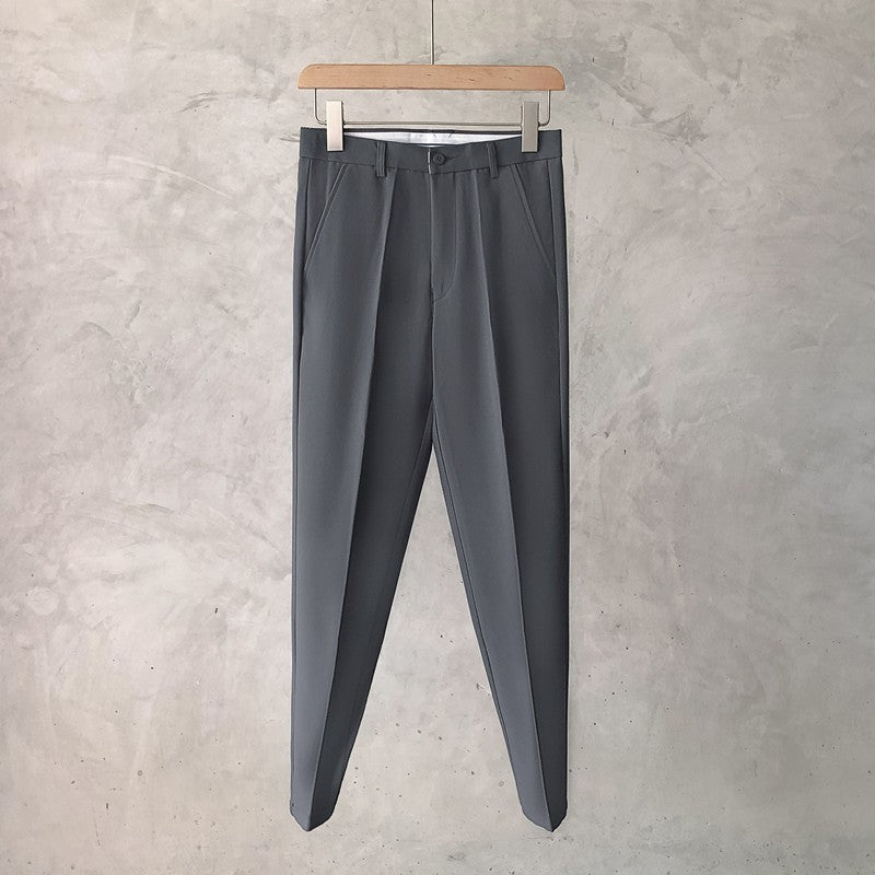 Slim Fit Trousers for Men Tressed Man Suits Pants Cheap Summer 2025 New in Dress Work Wear Elegant Suit Pants Clothes Z107