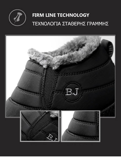 Men Boots 2025 Winter Shoes For Men Waterproof Snow Boots Winter Botas Hombre Warm Fur Ankle Boots Mens Botines