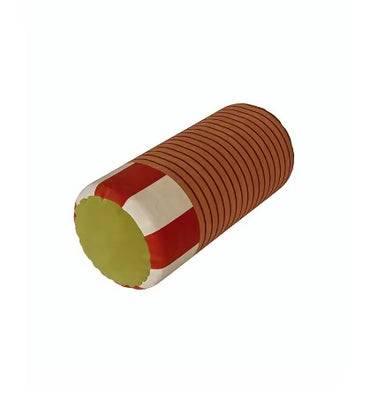 Medieval Color Long Round Pillows Retro Stripe Cushion Soft Luxury Velvet Decorative Pillow For Sofa Chair Home Decorations