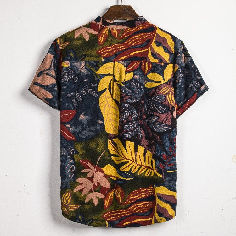 2024 new Hawaiian Cotton High Quality Shirts Men's Oversize Shirt Man Tiki Fashion Clothing Blouses Luxury Social T-shirts
