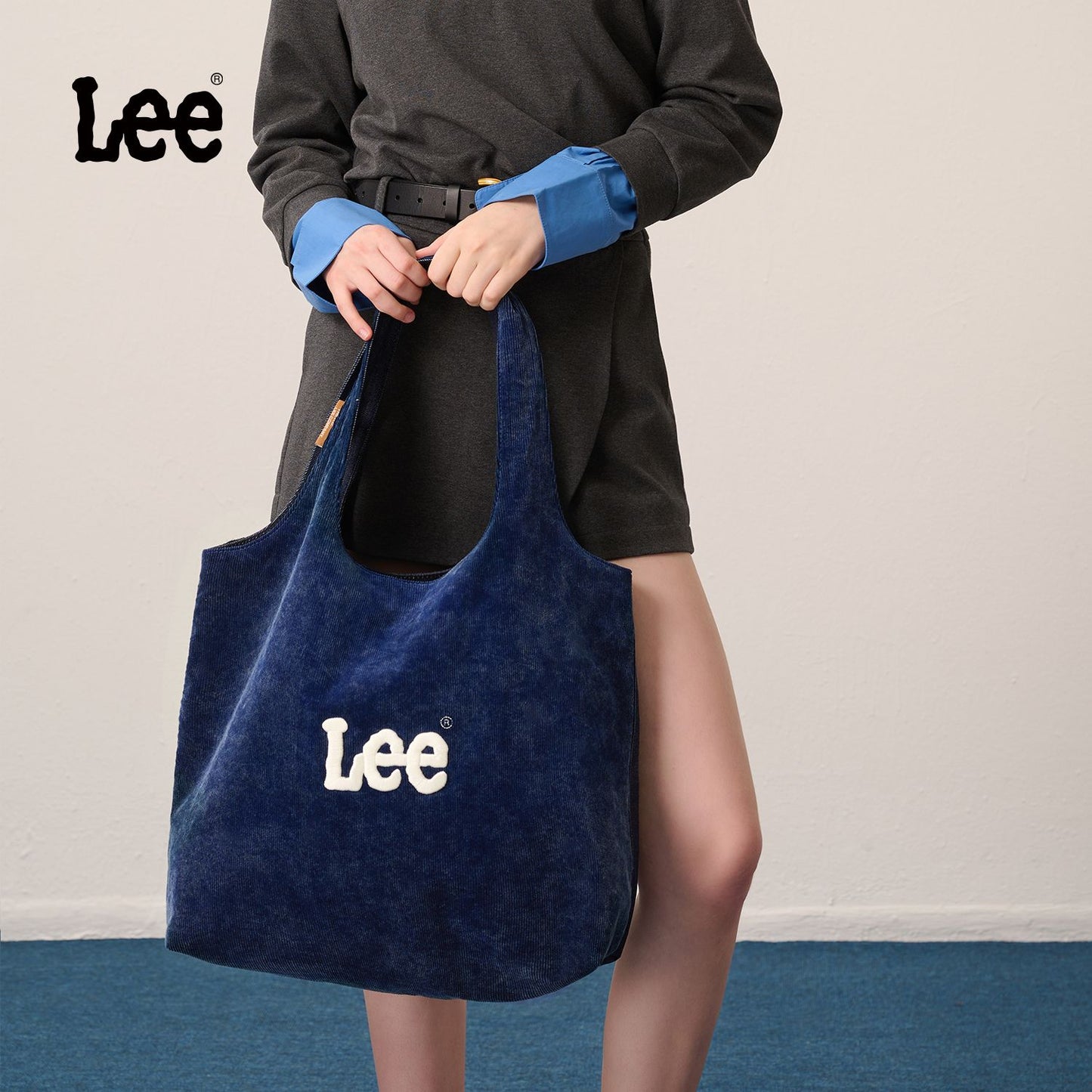 LEE Large Size Canvas Corduroy Women Travel Tote Bag Classic Simple Style Lady Daily Handbag Big Shopping Bags Back To School
