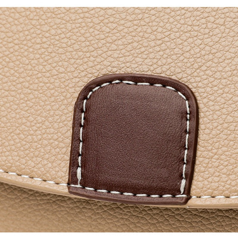 PU Leather Shoulder Bags For Women Fashion Flap Crossbody Messenger Bag Luxury Contrast Color Messenger Handbag Shopping Purse