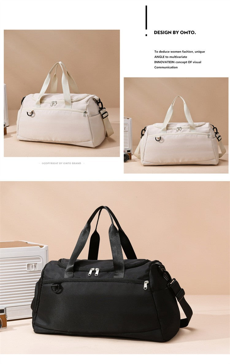 Multifunctional Large Capacity Handbag Waterproof Outdoor Travel Daypack with Wet Dry Shoe Compartment Trendy Fitness Sports Bag