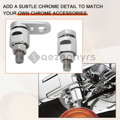 Motorcycle Front Turn Signal Swivel Assembly Set Kit For Harley Sportster 883 Dyna Fat Boy Softail Street Bob Low Rider 1988-UP