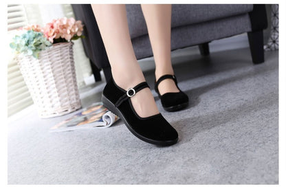 Spring Ladies Black Flats Ballerinas Mary Janes Casual Women Flat Platform Shoes Comfortable Female Shoes Slip On Shoes Woman