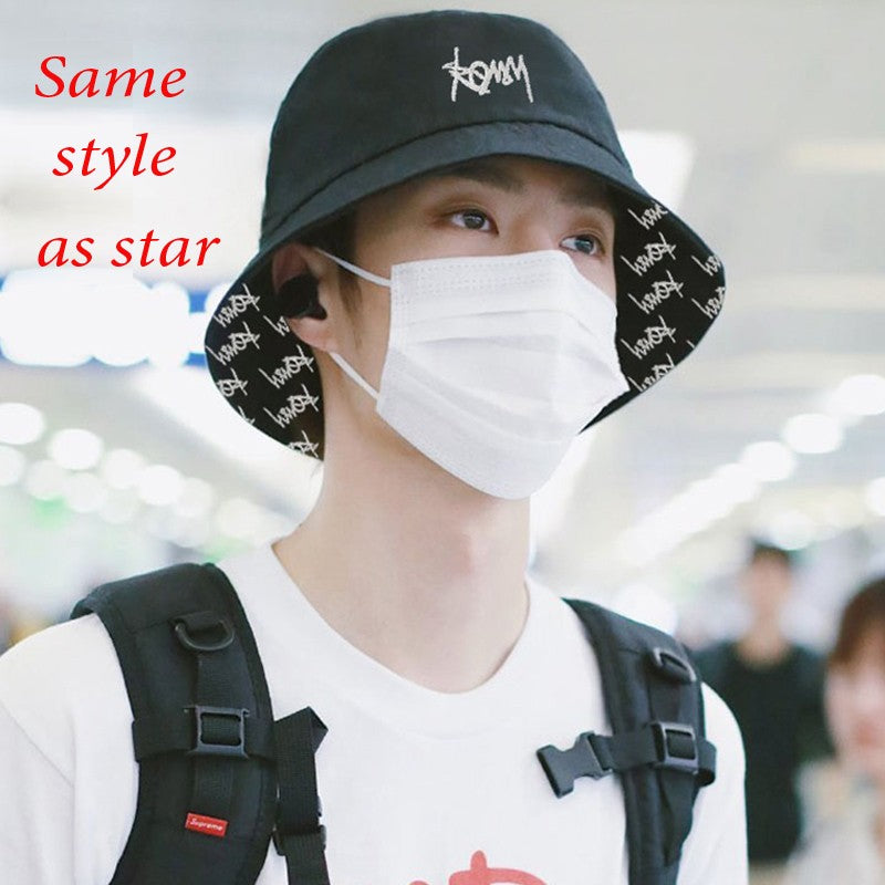 Big Head Letter Bucket Hat for Men Women XL Large Hip Hop Cap Fisherman Hat Summer Sun Hat Plus Size Panama