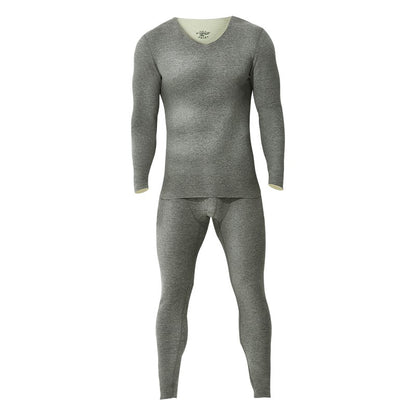 Seamless thermal underwear men's set V-neck thickened and fleece winter winter tight wool base long Johns