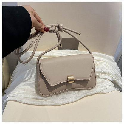 Simple Metal Buckle Handbag MessengerBag, Stylish and Versatile Shoulder Underarm Bag, Chic Baguette Bags for Women Daily Use