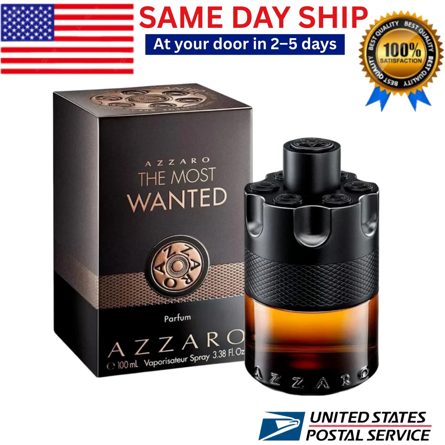 AZZARO The Most Wanted Eau de Parfum Intense – Woody & Spicy Cologne for Men with Fougère and Ambery Notes Amber Wood, Cardamom