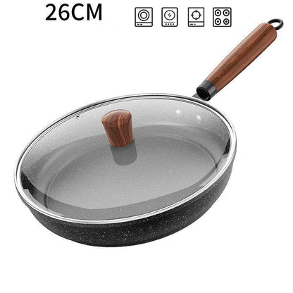 30cm Frying Pan Wok Pan Non-Stick Pan With Cover Household Kitchen Utensils Induction Gas Stove Universal Pot Steak Pancake Pan