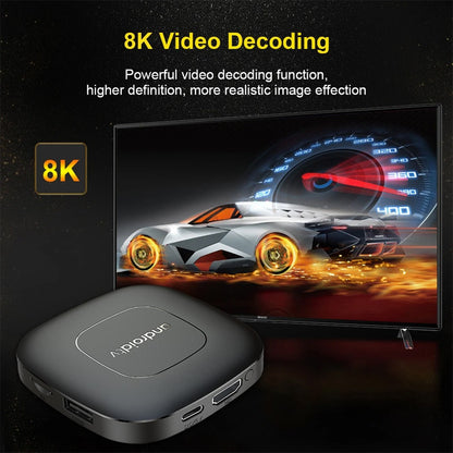 Smart TV Box 8GB 128GB Android 14 ATV Allwinner H313 Google Assistente Vídeo 8K 4k HDR10 Media Player T1 Box de TV Super Rápido